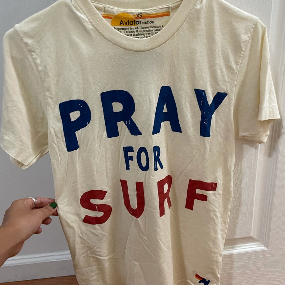 Aviator Nation Pray For Surf shirt XS